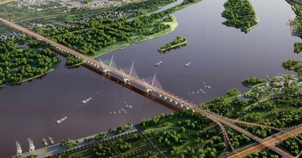 Tiến độ ‘siêu cầu’ gần 20.000 tỷ đồng qua sông Hồng, nối Tây Hồ với Đông Anh do liên danh Vingroup xây dựng sau gần 10 tháng khởi công