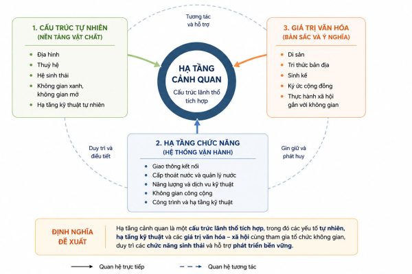 Hạ tầng cảnh quan: Từ khái niệm quốc tế đến khung tiếp cận cho Việt Nam