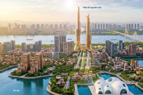 Hé lộ phối cảnh ‘siêu’ Tháp Kỷ nguyên 109 tầng dự kiến xây bên sông Hồng